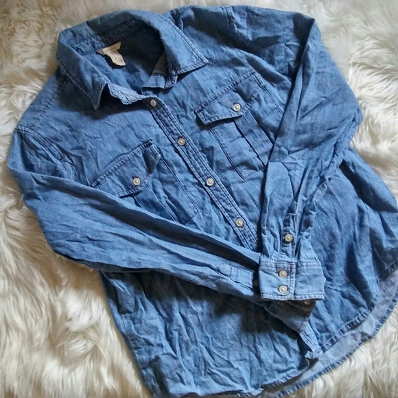 Forever 21 Chambray Shirt Size M - Picture 3 of 5